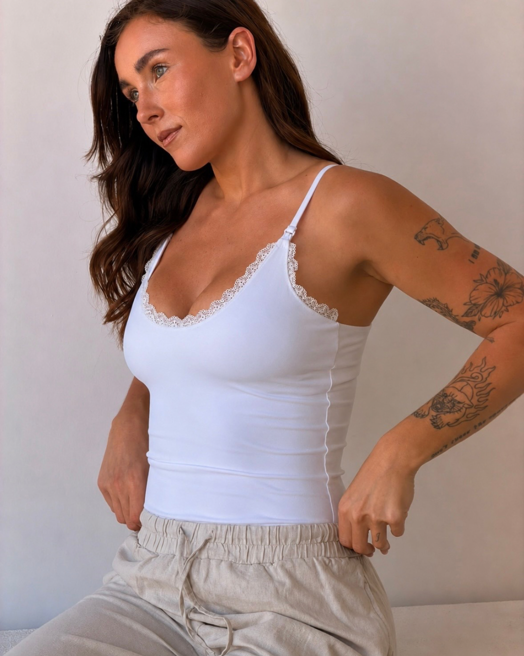 Staple White Lace Cami
