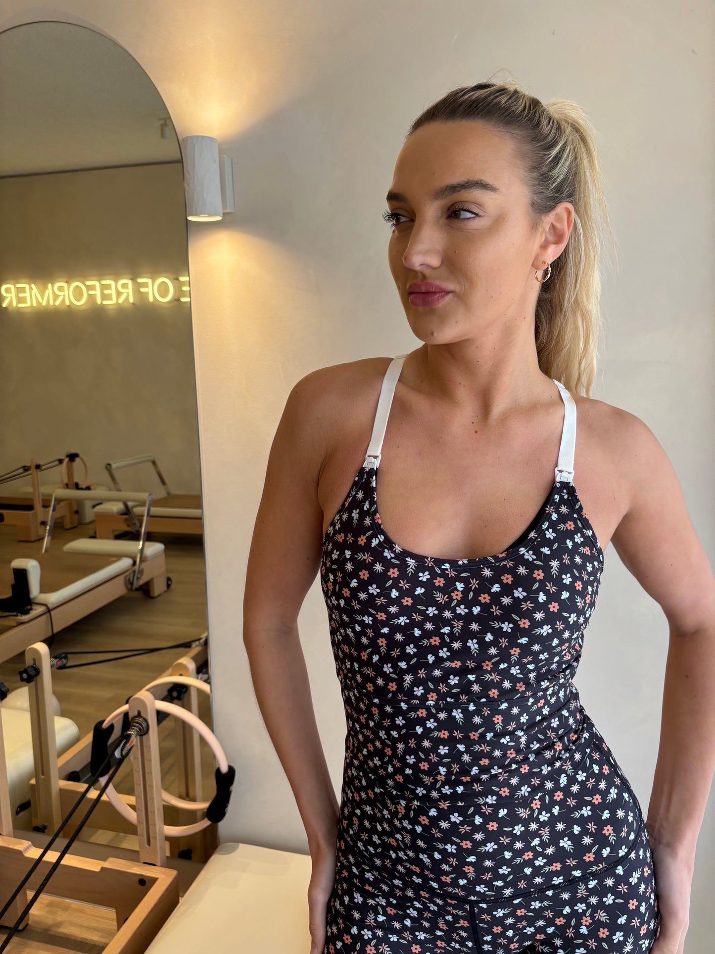 Midnight Posy Longer Top