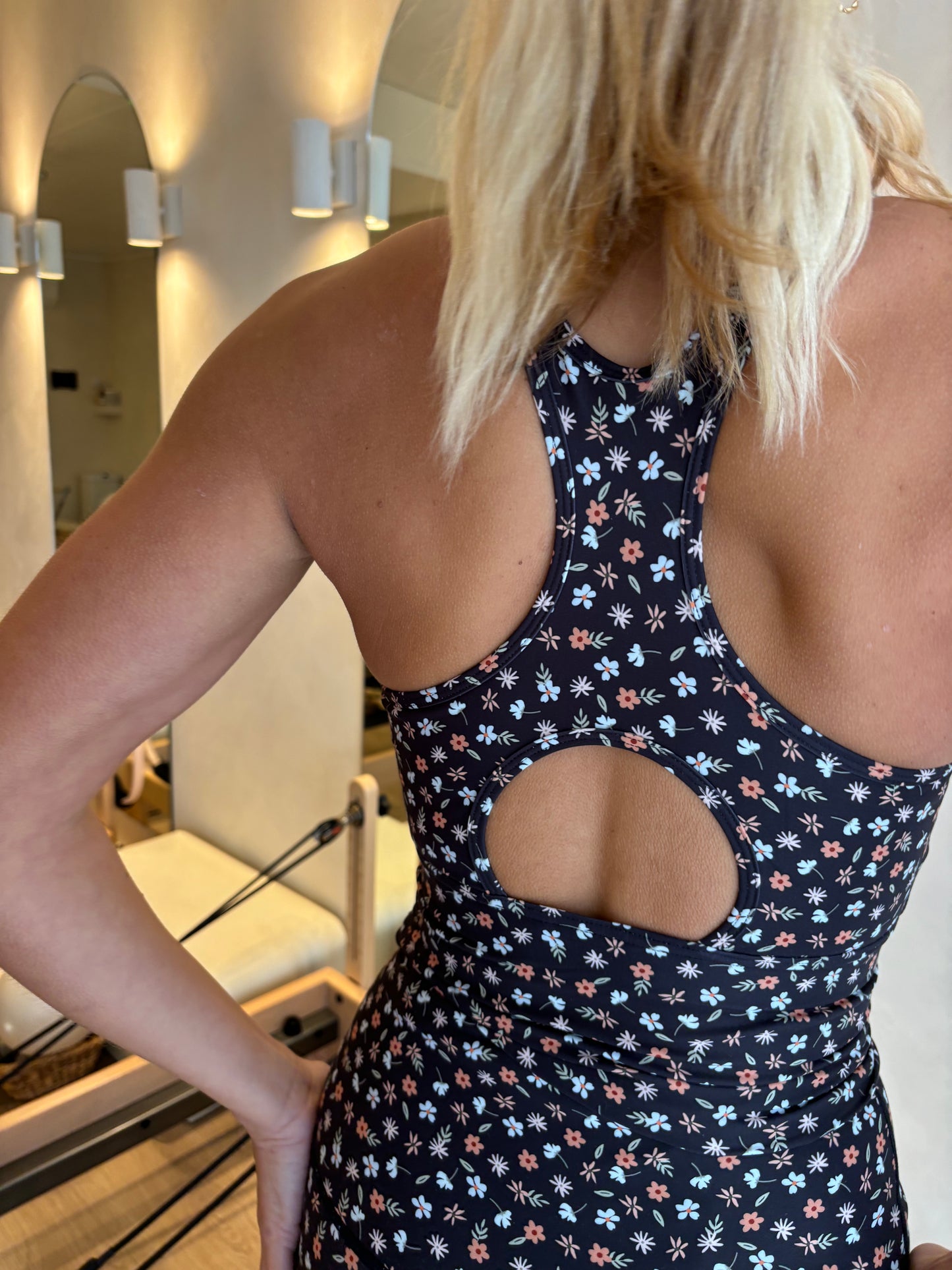 Midnight Posy Longer Top