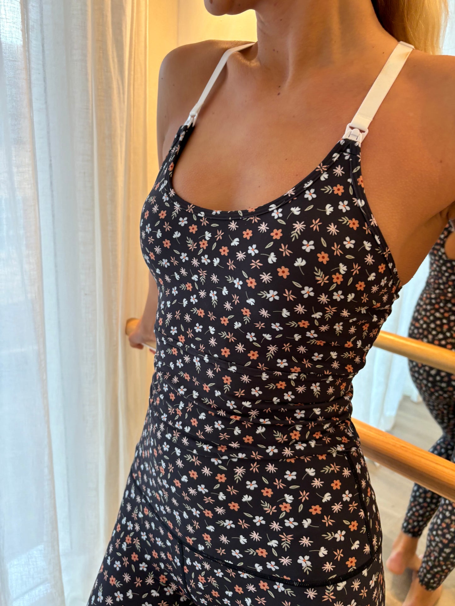 Midnight Posy Longer Top