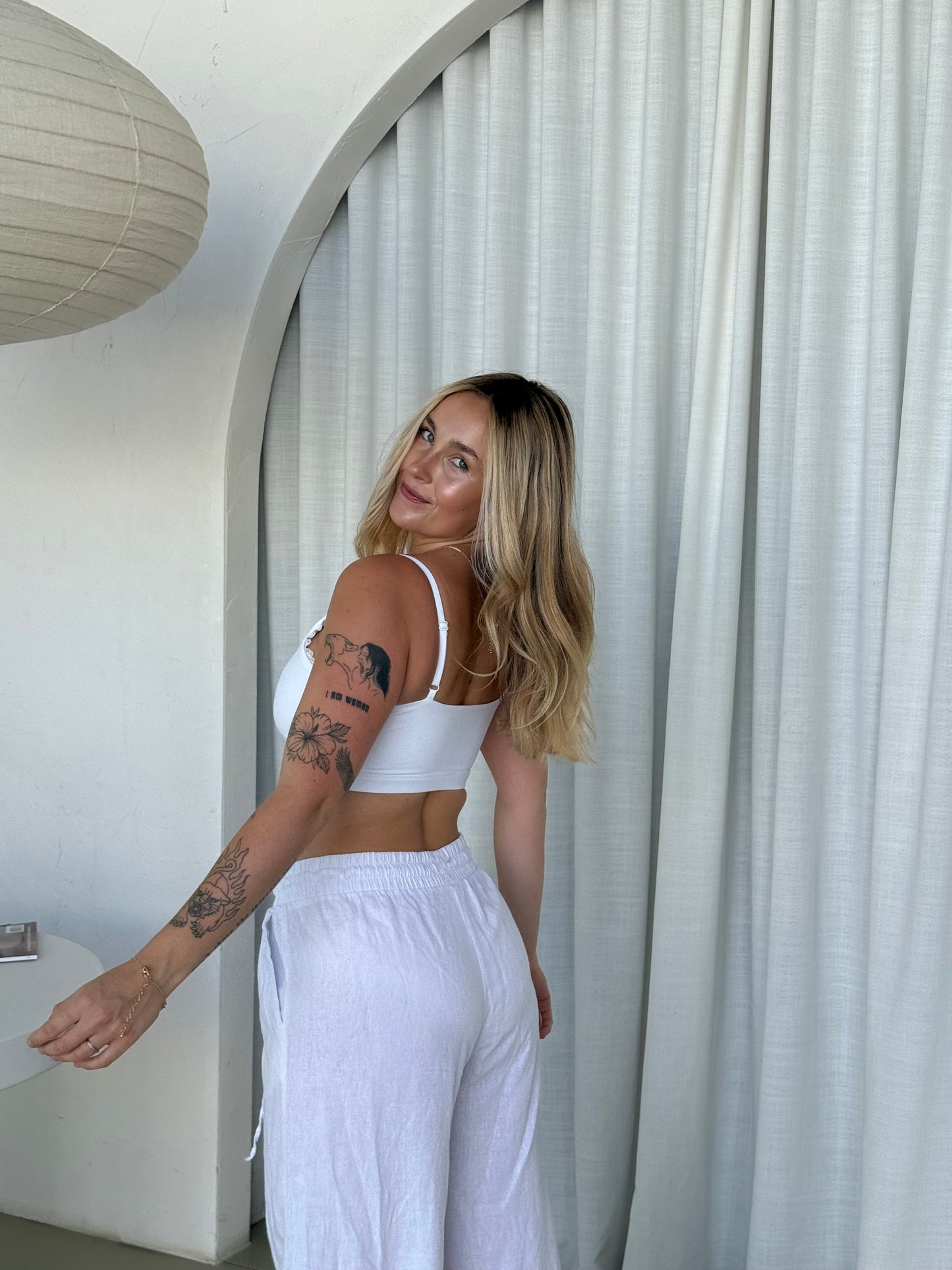 Staple White Lace Bra