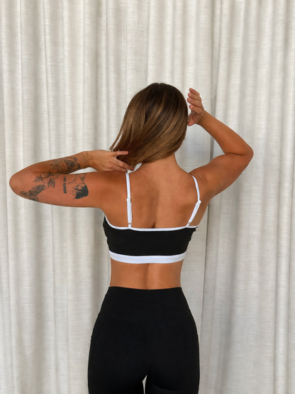 Luxe Black & White Contrast Bra