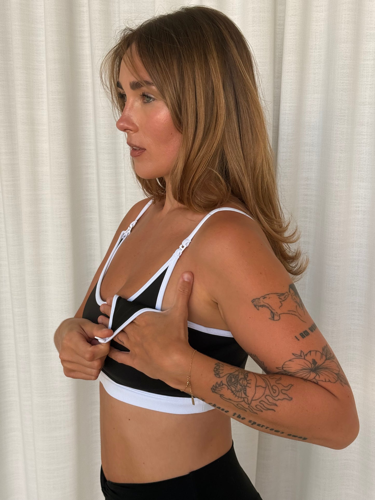 Luxe Black & White Contrast Bra