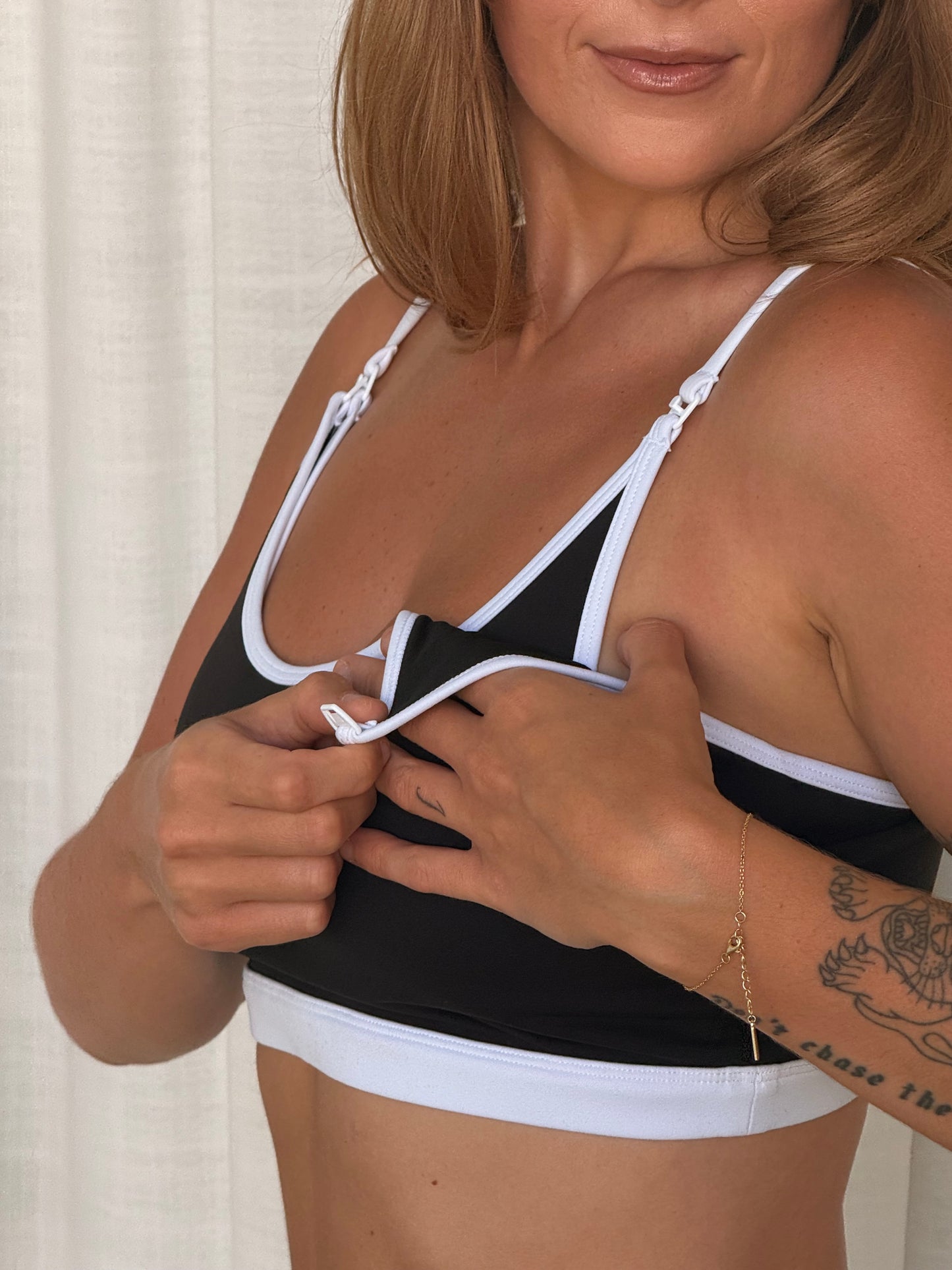 Luxe Black & White Contrast Bra