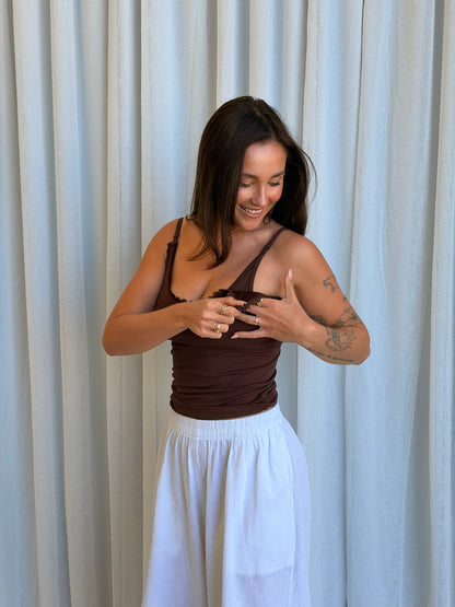 Staple Chocolate Lace Cami