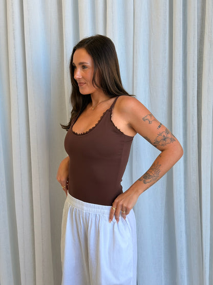 Staple Chocolate Lace Cami
