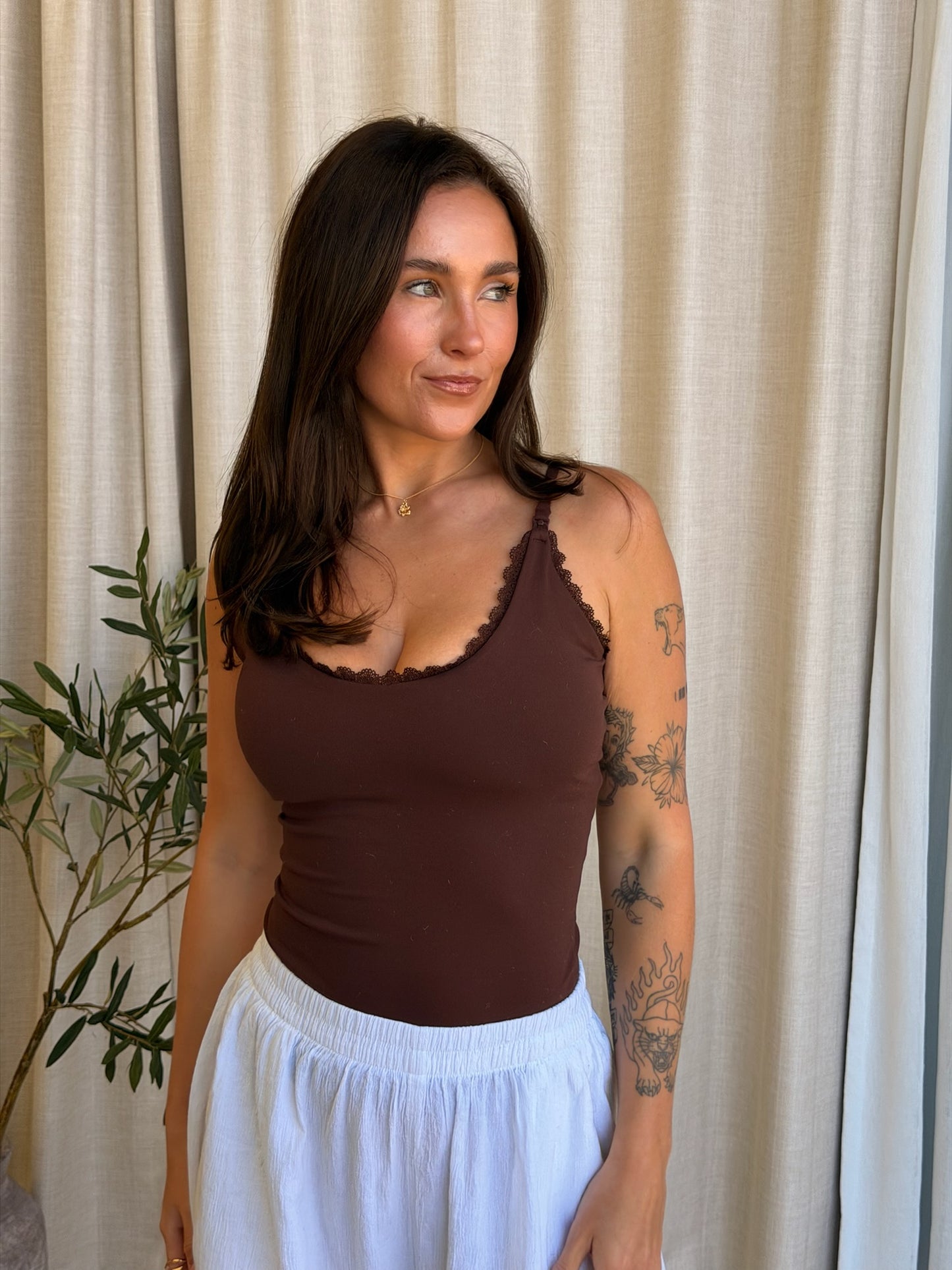 Staple Chocolate Lace Cami