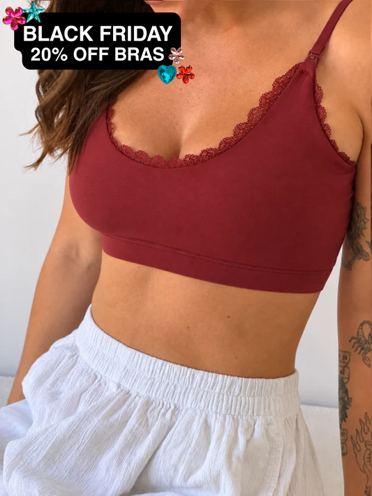 Staple Cherry Lace Bra